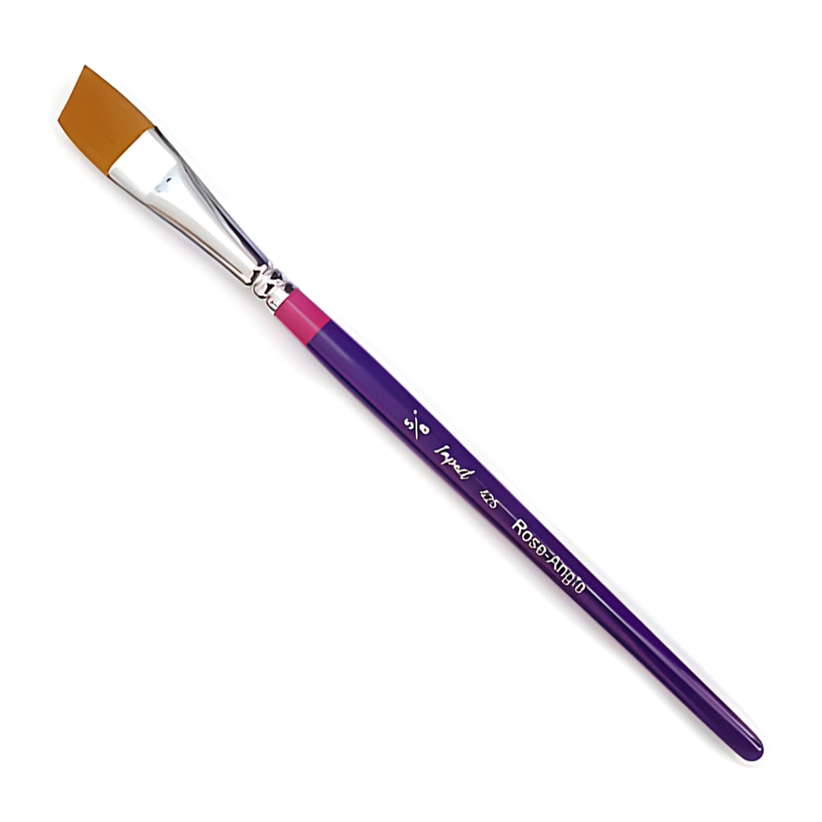 Impact Angle (425) Face Painting Brush - Rose Angle (5/8&quot;), Standard Bristle Length