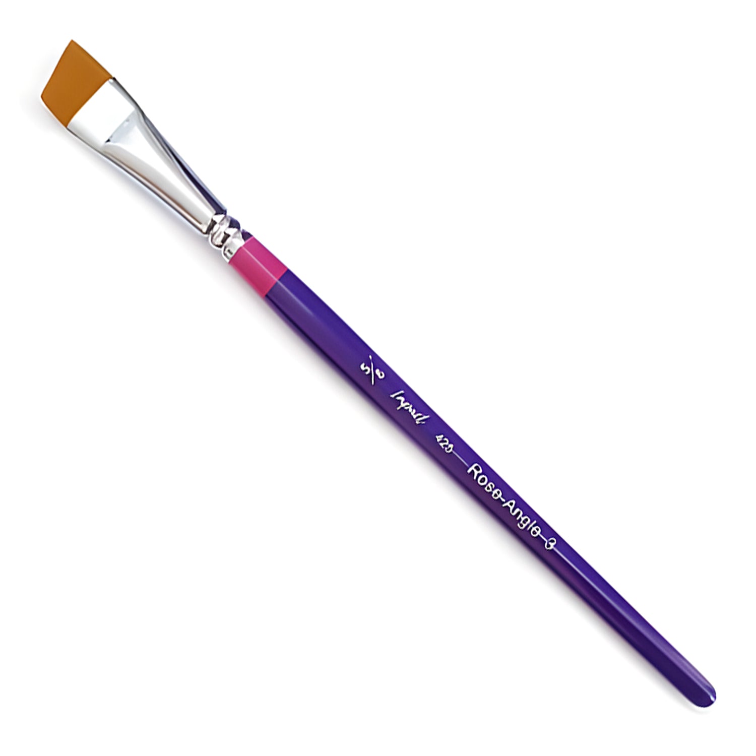 Impact Angle (425) Face Painting Brush - Rose Angle 3 - (5/8"), Shorter Bristle Length