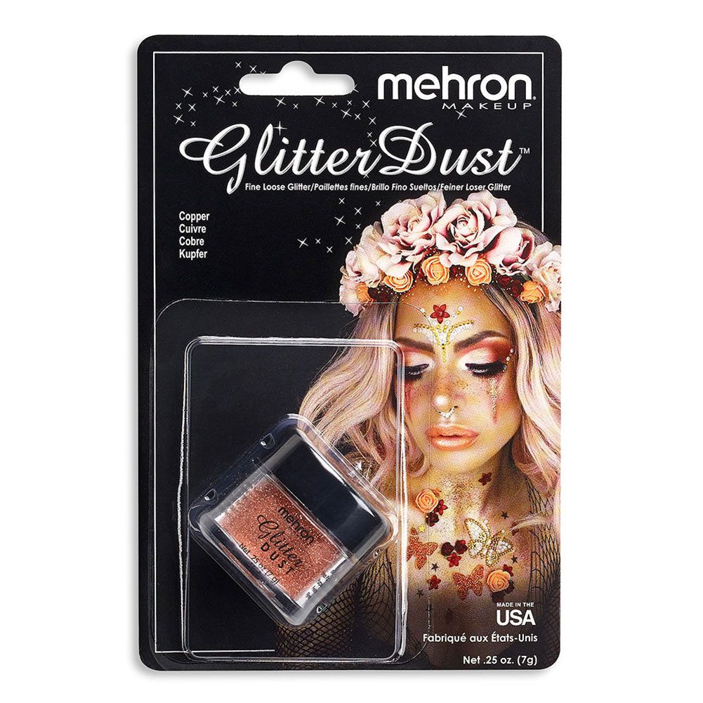 Mehron Glitter Dust - Copper (0.25 oz/7 gm)