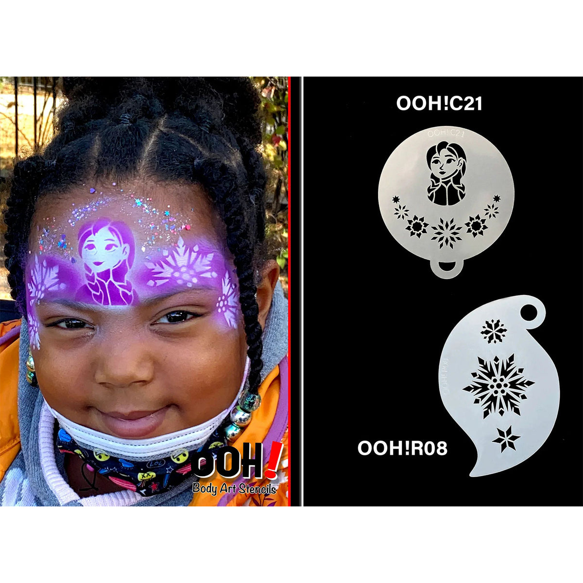 W19 Twinkle Star Wrap Face Painting Stencil – Ooh! Body Art Stencils