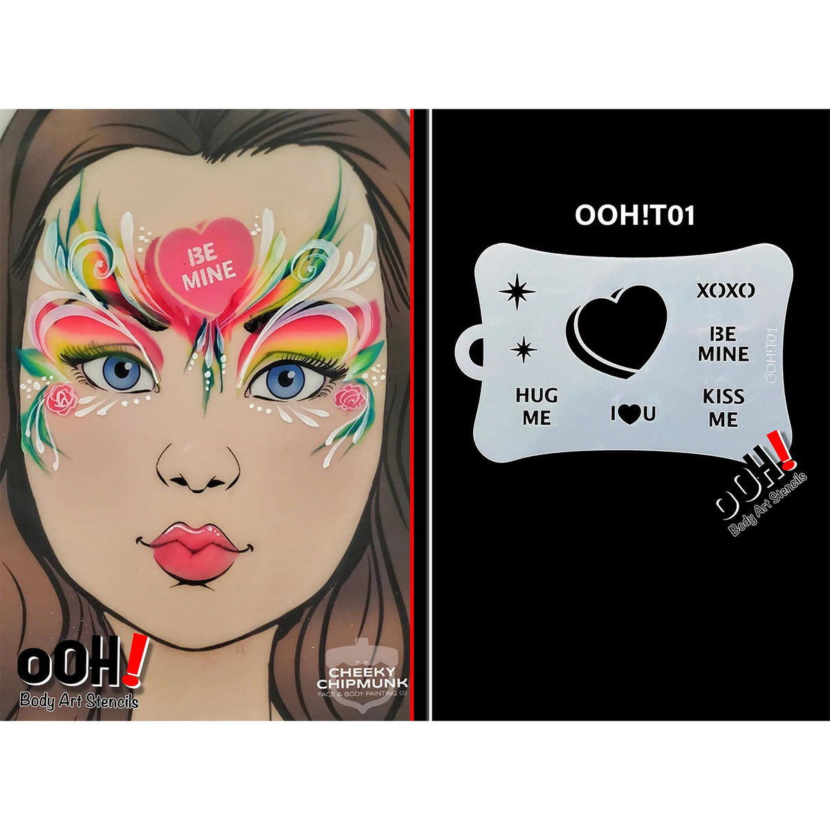 Ooh! Valentine Stencil - Candy Heart