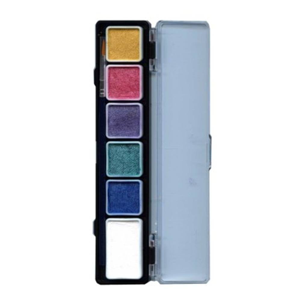 PartyXplosion 6 Color Aqua Mini Palette - Pearl (5 x 3 gm, 1 x 6 gm)