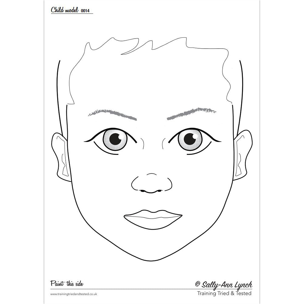 Sally-Ann Lynch Face Painting Practice Board - Child 0014 (A4)