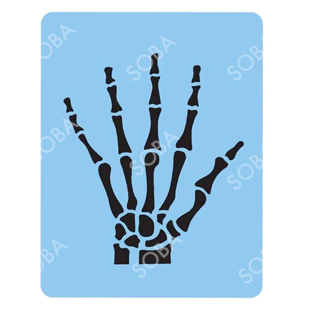 SOBA Quick EZ Face Painting Stencil - Skeleton Hand (Large)