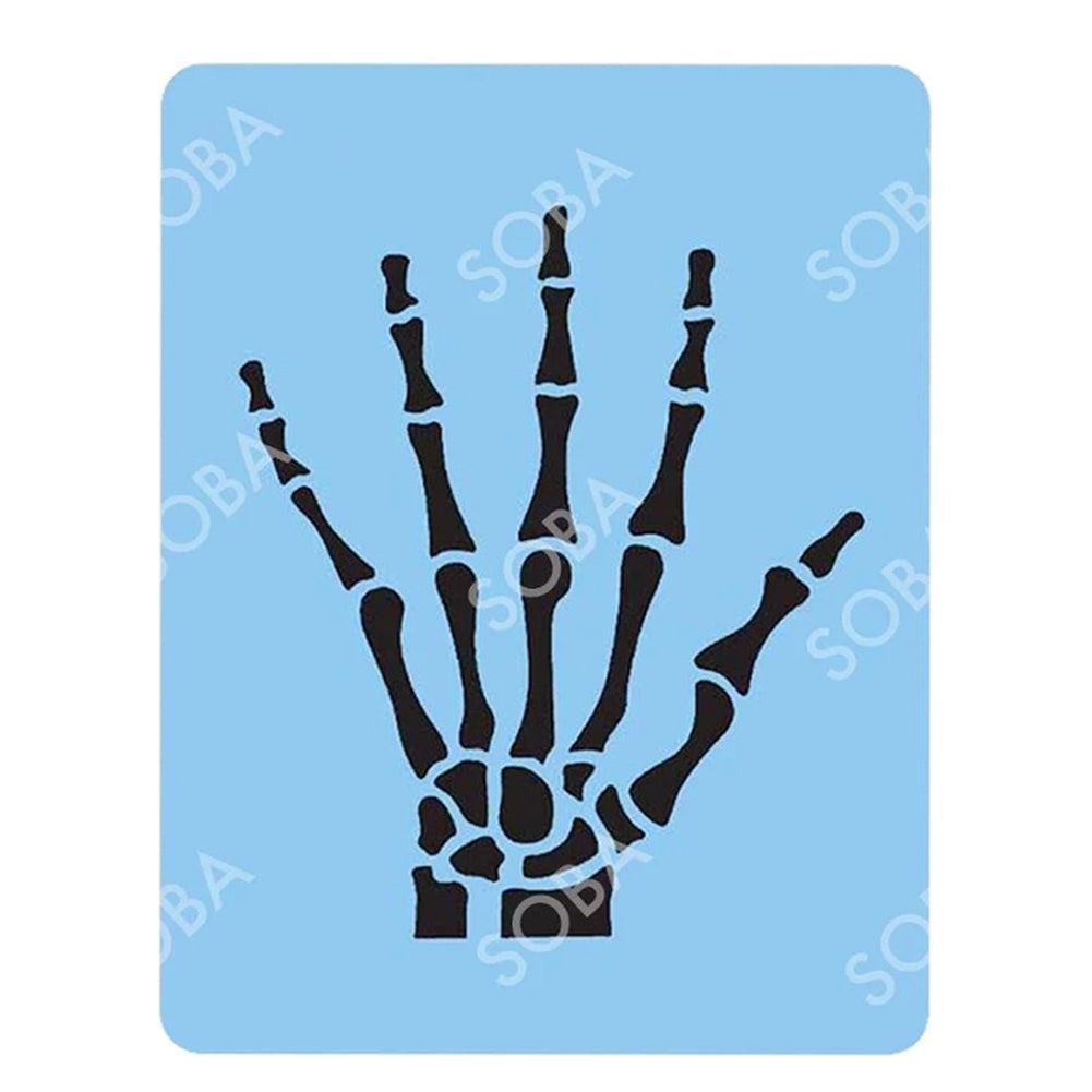 SOBA Quick EZ Face Painting Stencil - Skeleton Hand (Small)