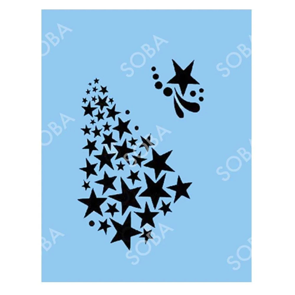 SOBA Quick EZ Face Painting Stencil - Shooting Stars
