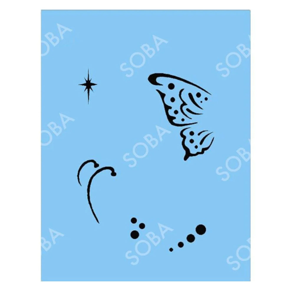 SOBA Quick EZ Face Painting Stencil - Mini Butterfly Wing