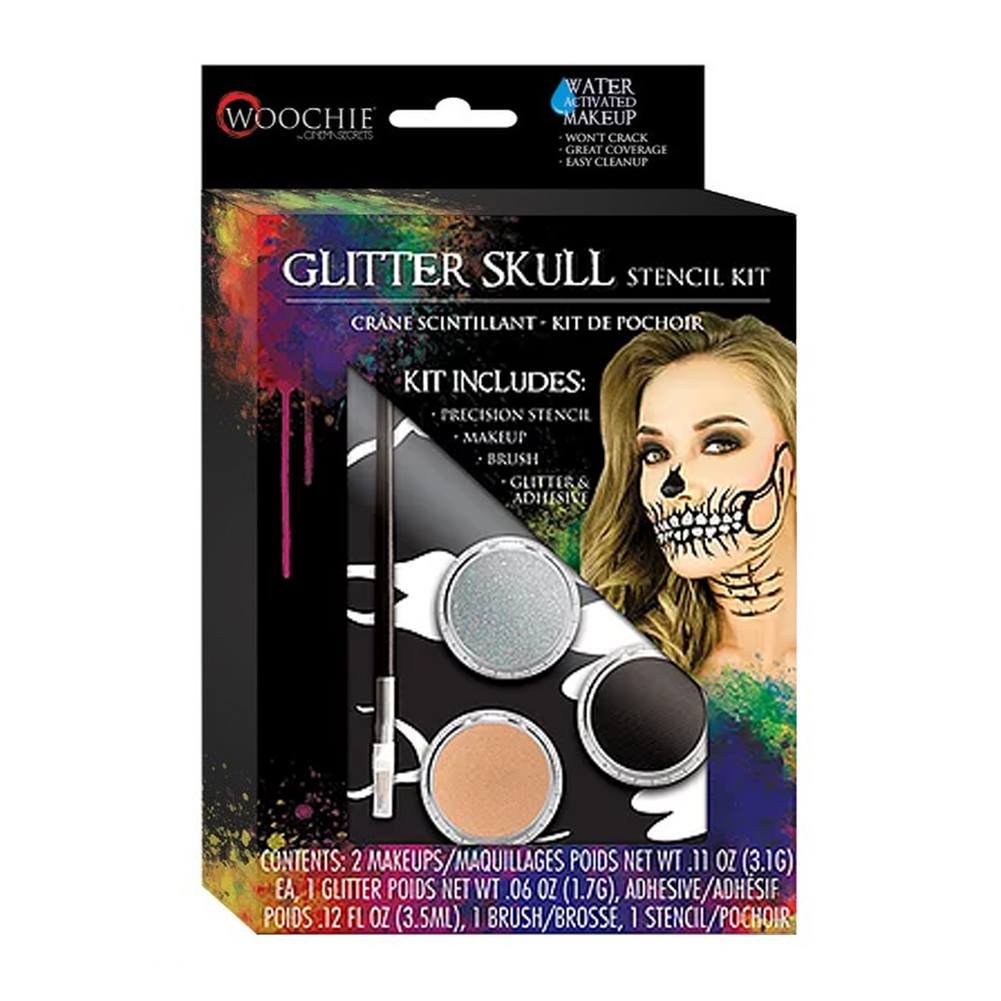 Woochie Halloween Makeup Stencil Kit - Glitter Skull