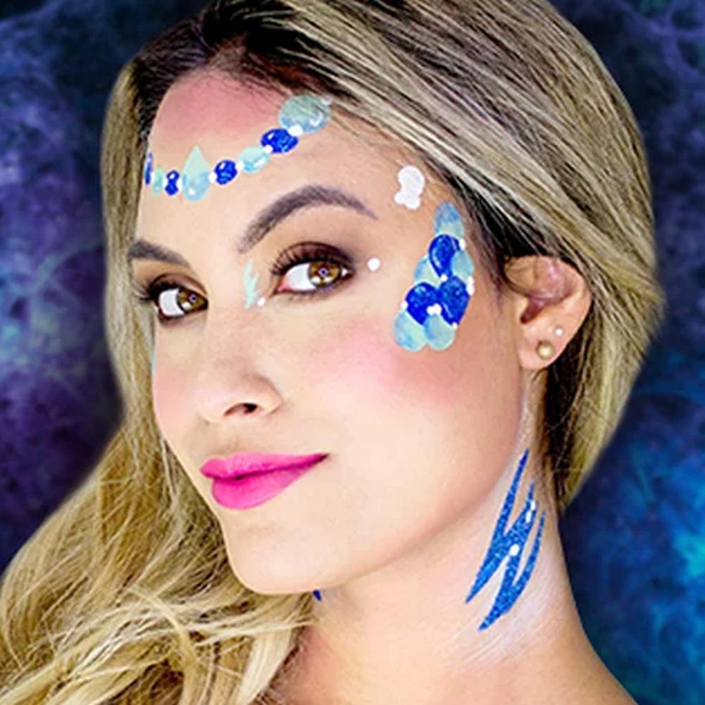 Woochie Halloween Makeup Stencil Kit - Mermaid