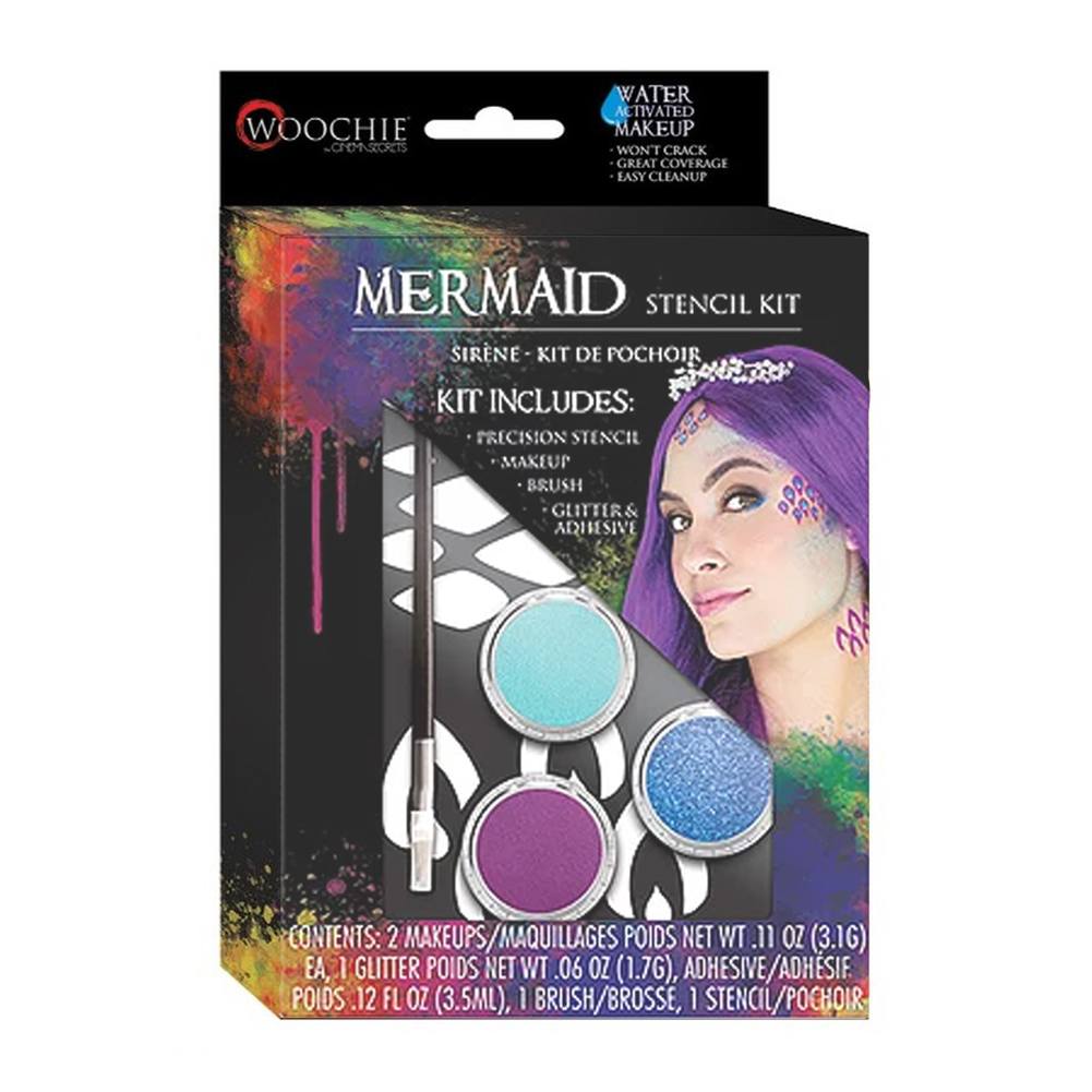 Woochie Halloween Makeup Stencil Kit - Mermaid