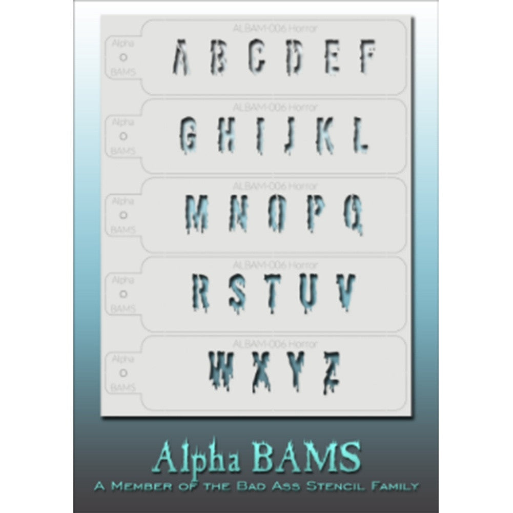 Bad Ass Alpha Stencils - Horror - ALBAM006