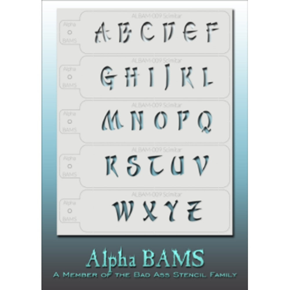 Bad Ass Alpha Stencils - Scimitar - ALBAM009