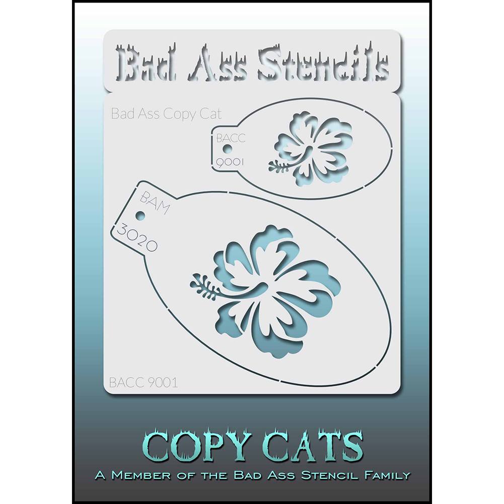 Bad Ass Copy Cat Stencil - Hibiscus - BACC 9001