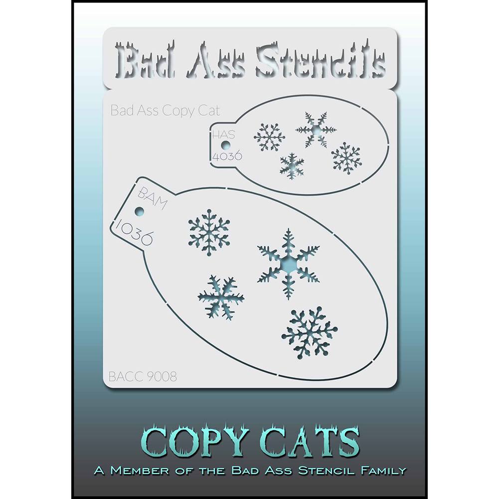 Bad Ass Copy Cat Stencil - Snowflakes - BACC 9008