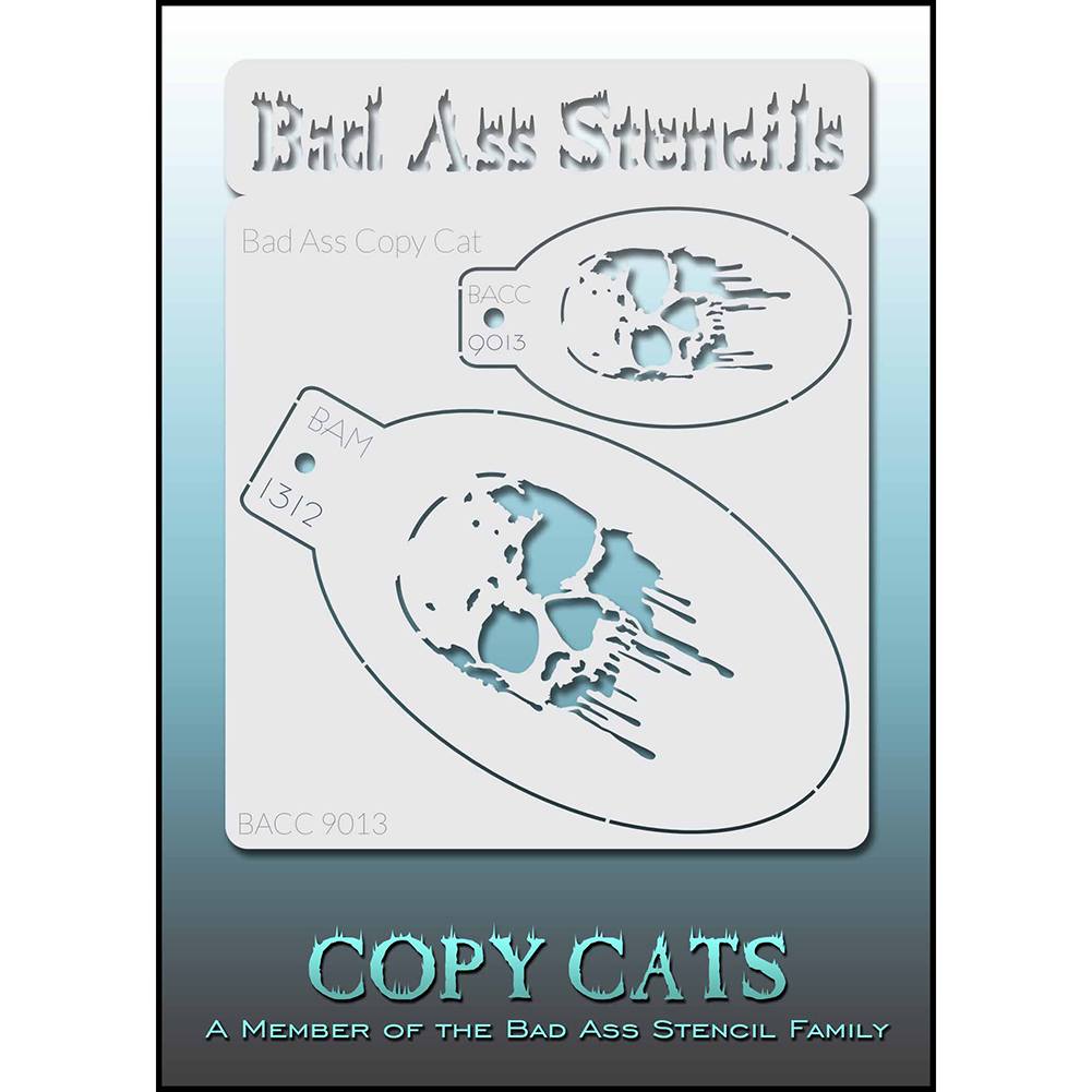 Bad Ass Copy Cat Stencil - Skull - BACC 9013