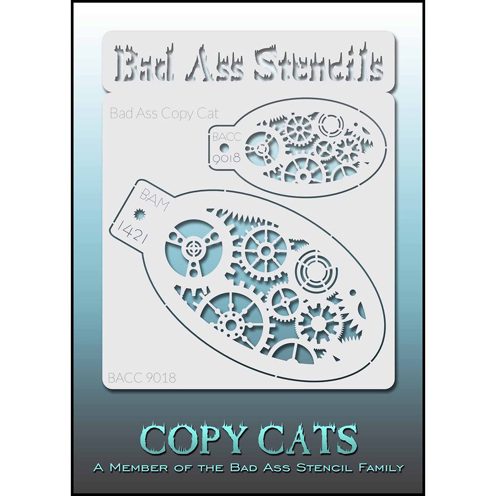 Bad Ass Copy Cat Stencil - Gears - BACC 9018