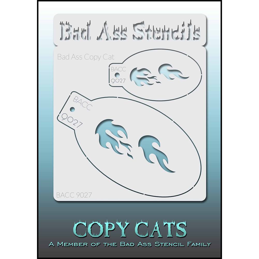 Bad Ass Copy Cat Stencil - Flame - BACC 9027