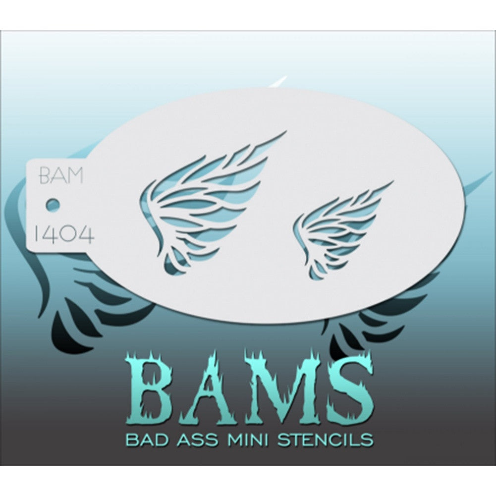 Bad Ass Mini Stencils - Feathered Wings - BAM1404