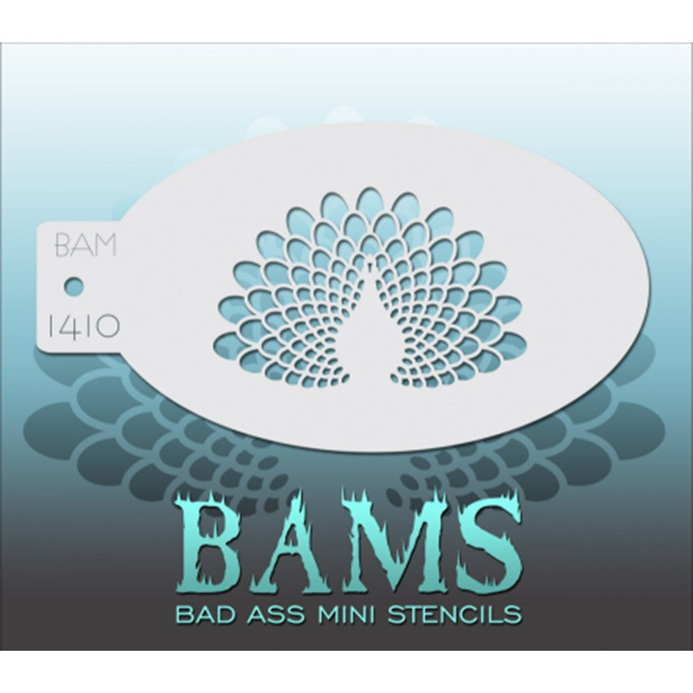 Bad Ass Mini Stencils - Peacock - BAM1410