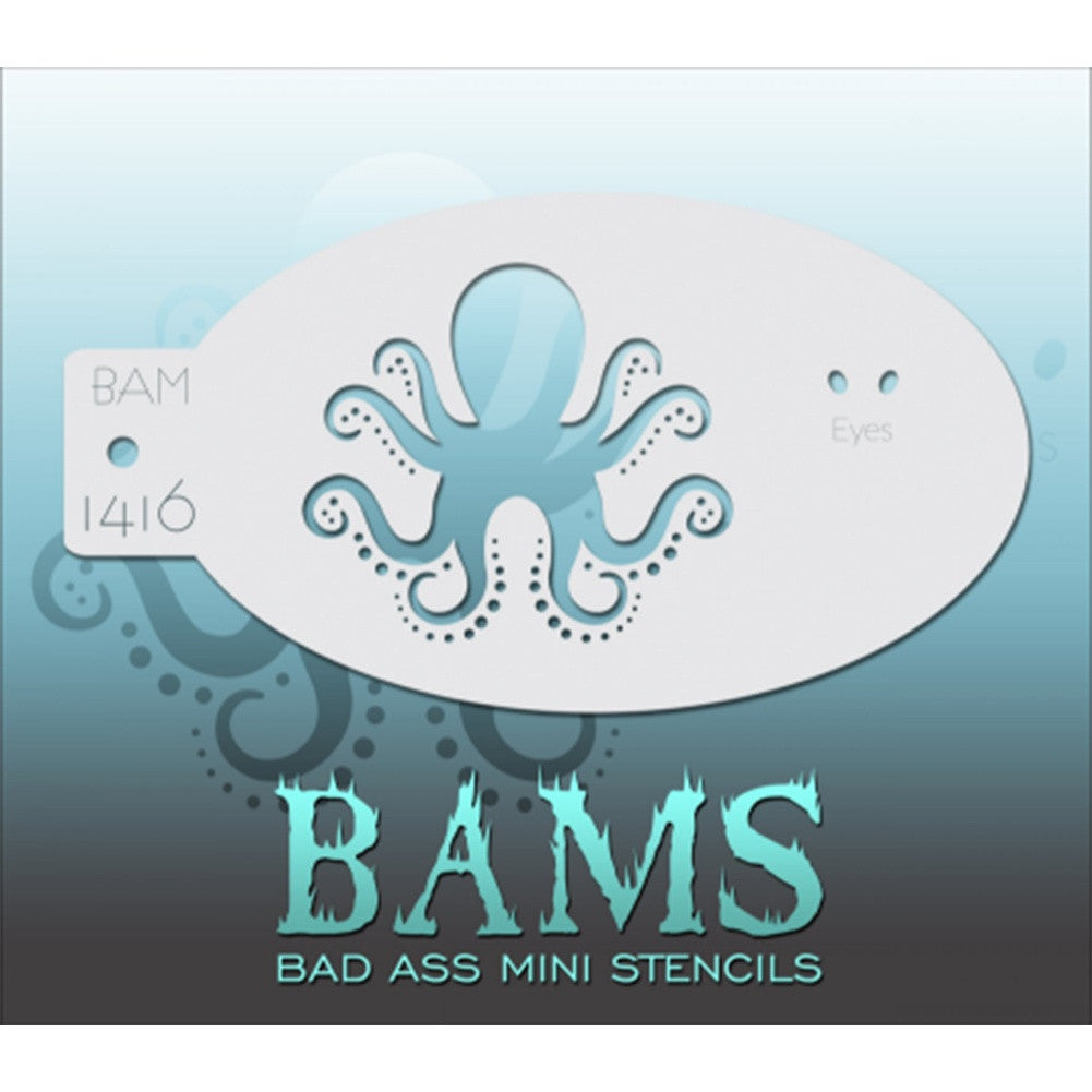 Bad Ass Mini Stencils - Octopus - BAM1416
