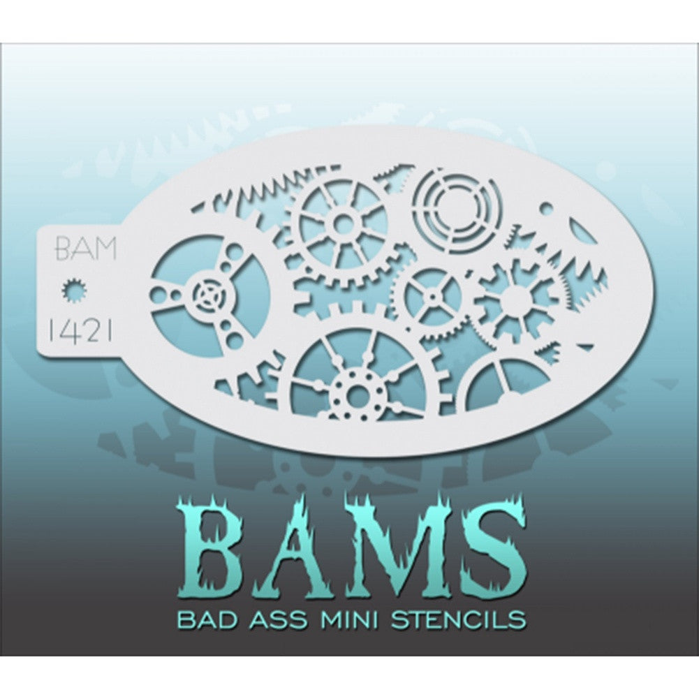 Bad Ass Mini Stencils - Gears - BAM1421