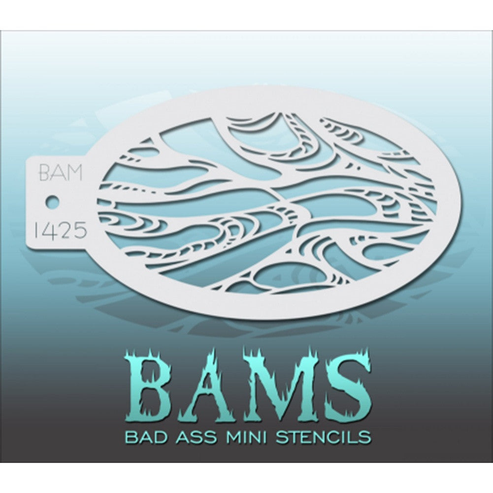 Bad Ass Mini Stencils - Abstract Swirls - BAM1425