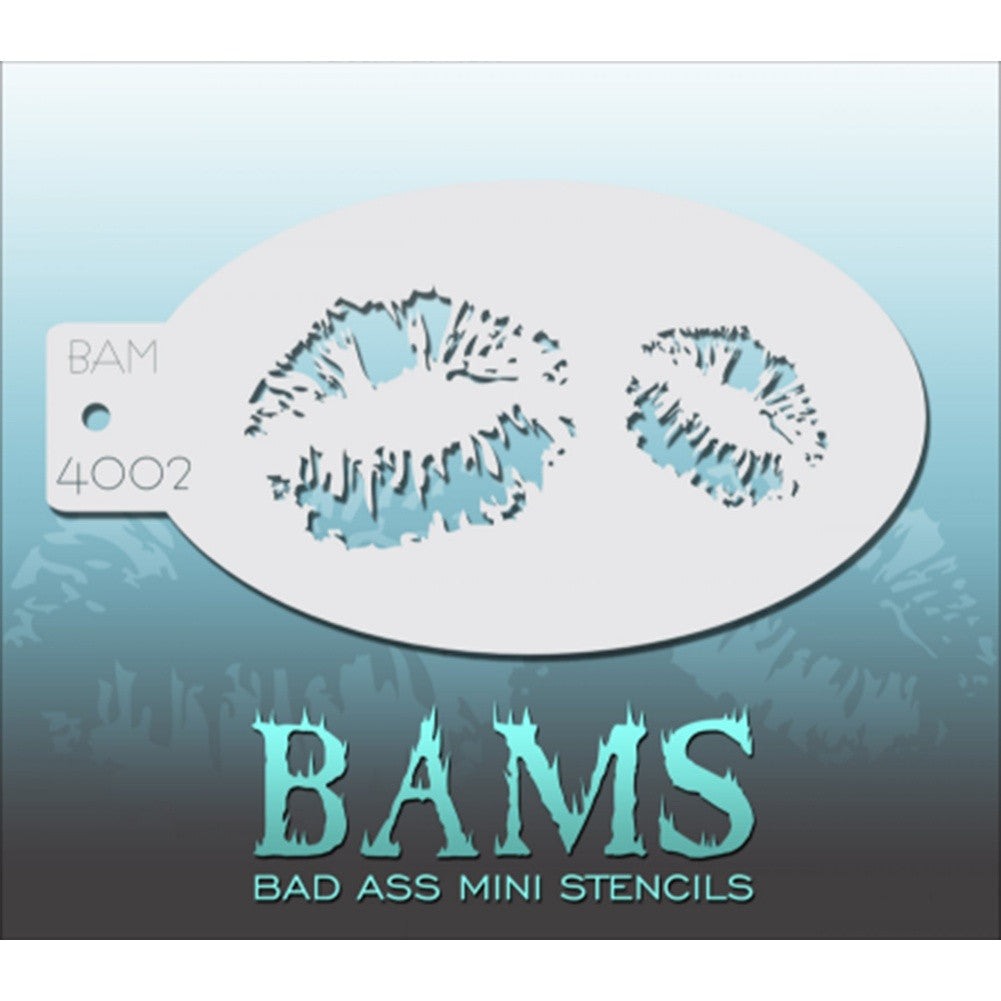 Bad Ass Mini Stencils - Lip Prints - BAM4002