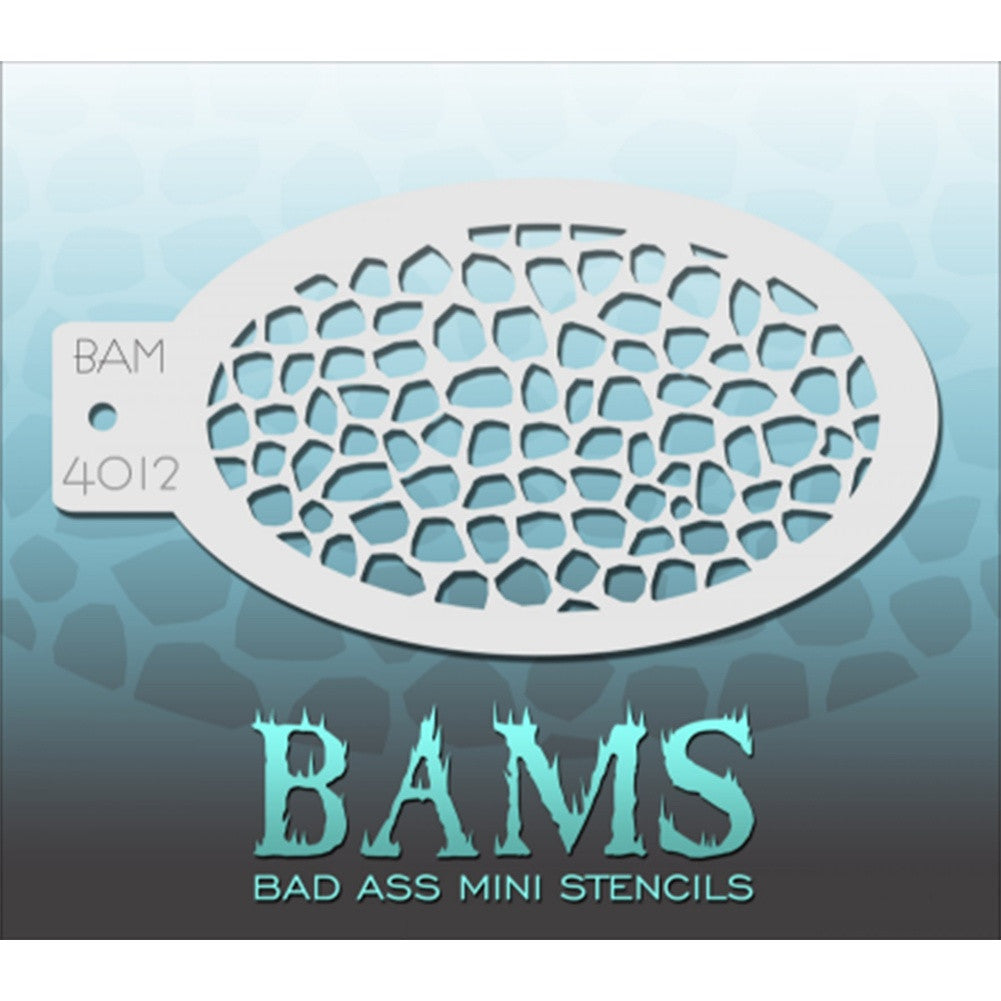 Bad Ass Mini Stencils - Amphibian Print - BAM4012