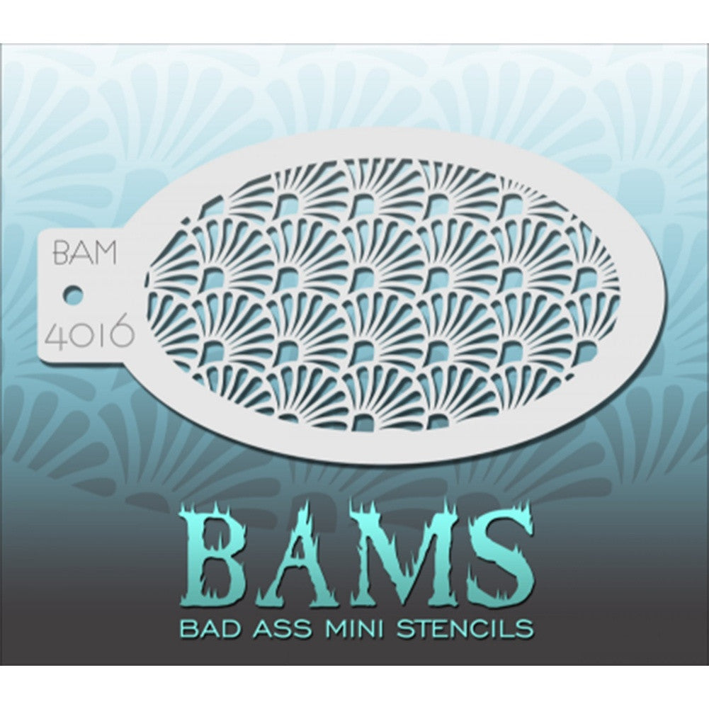 Bad Ass Mini Stencils - Fan Pattern - BAM4016