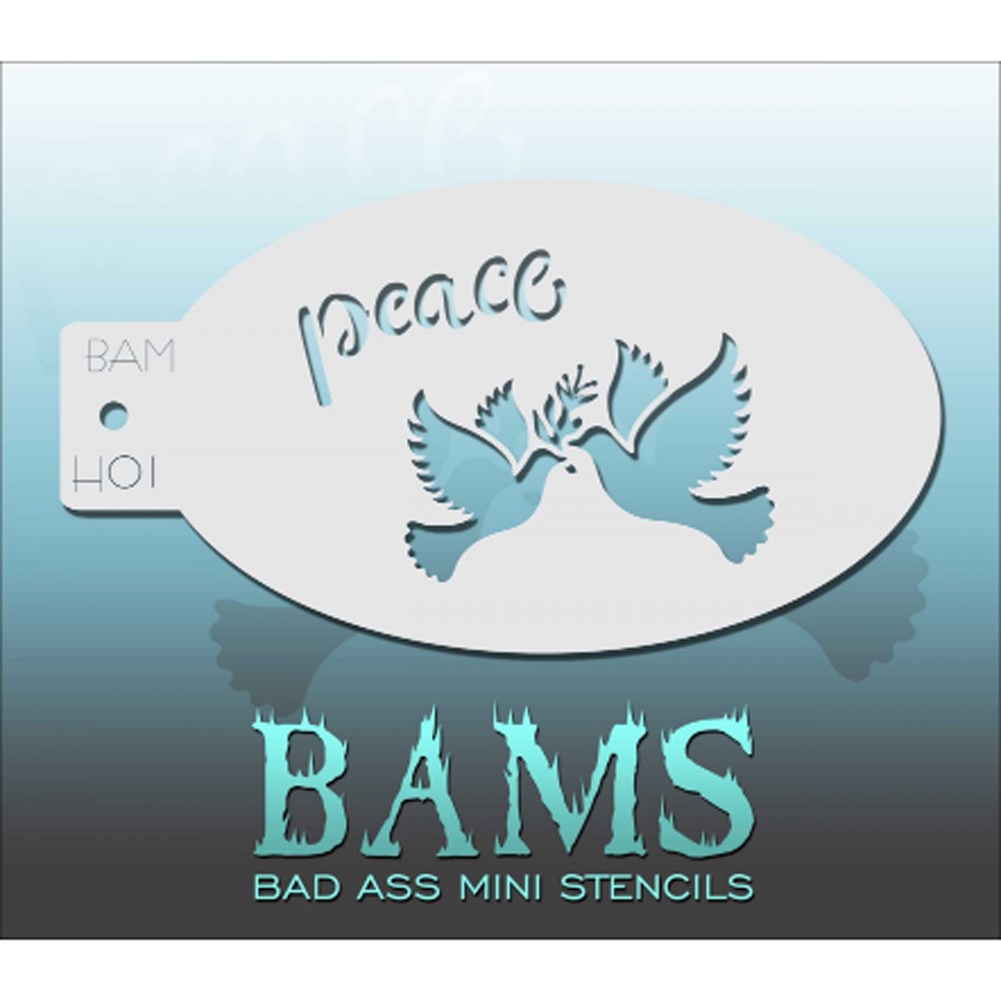 Bad Ass Mini Stencils - Peace - BAMH01
