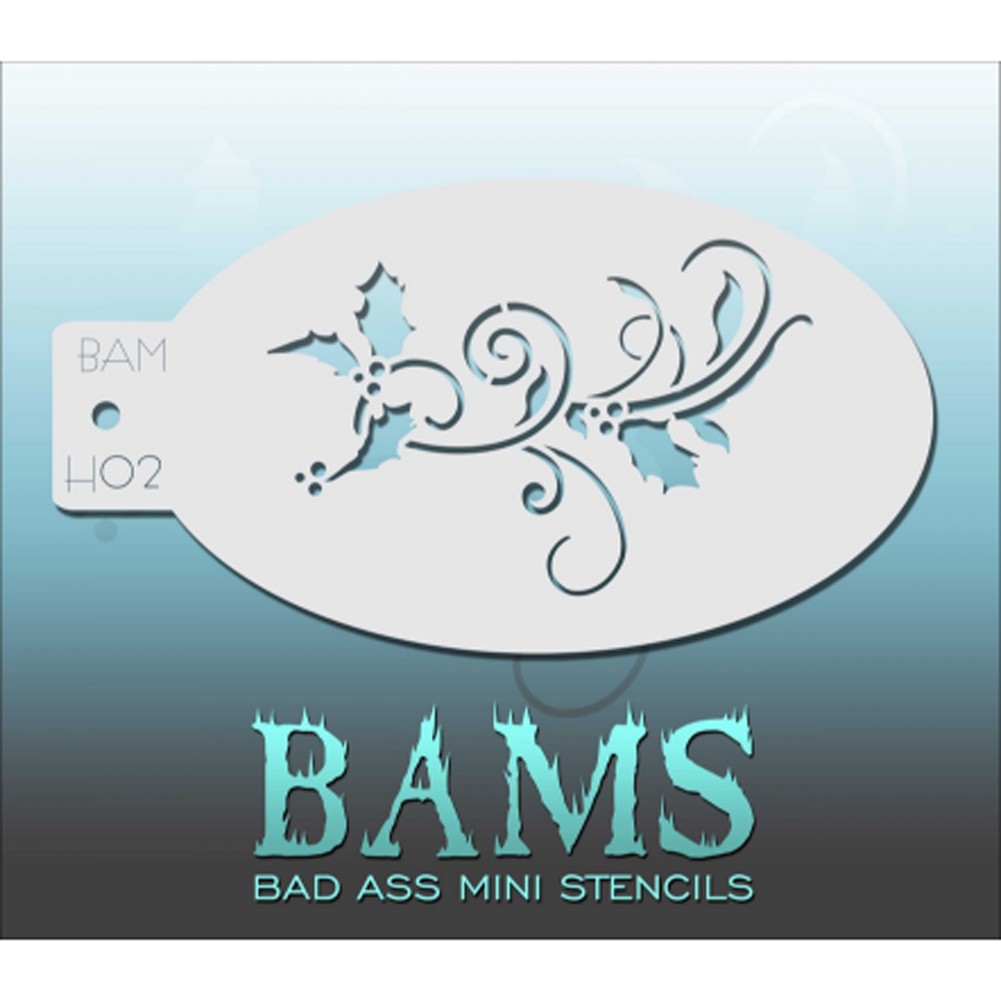 Bad Ass Mini Stencils - Holly - BAMH02