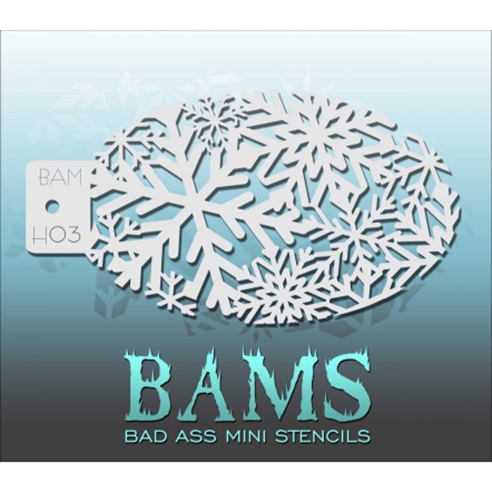 Bad Ass Mini Stencils - Winter Sparkle - BAMH03