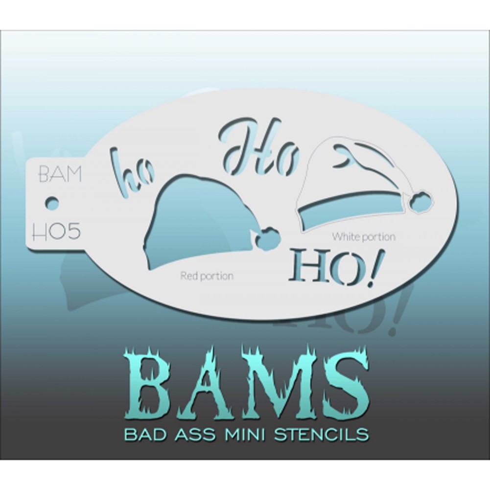 Bad Ass Mini Stencils - Ho, Ho, Ho! - BAMH05
