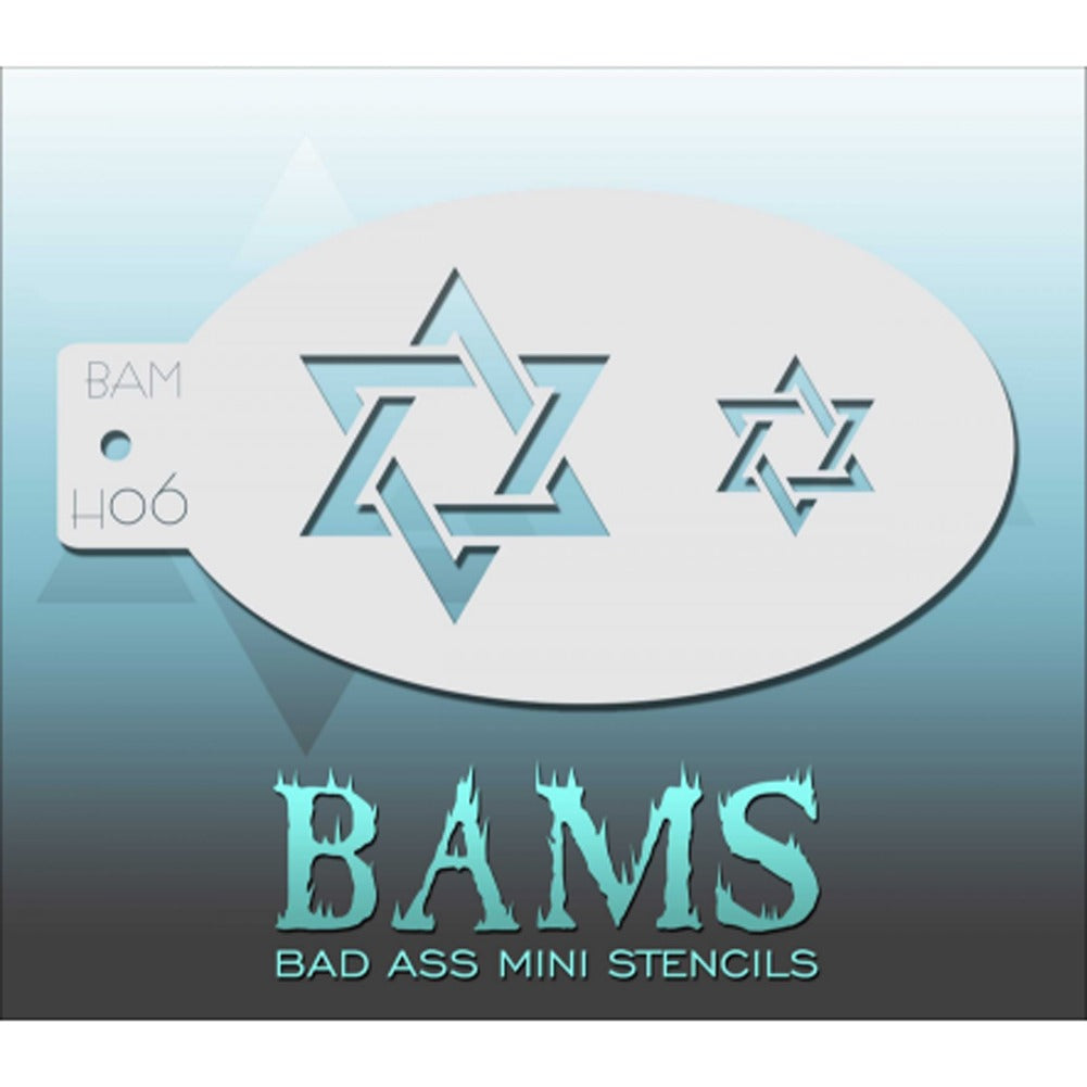 Bad Ass Mini Stencils - Star of David - BAMH06