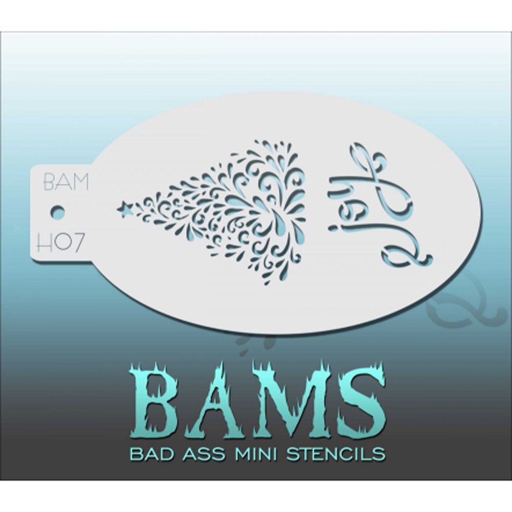 Bad Ass Mini Stencils - Holiday Tree - BAMH07