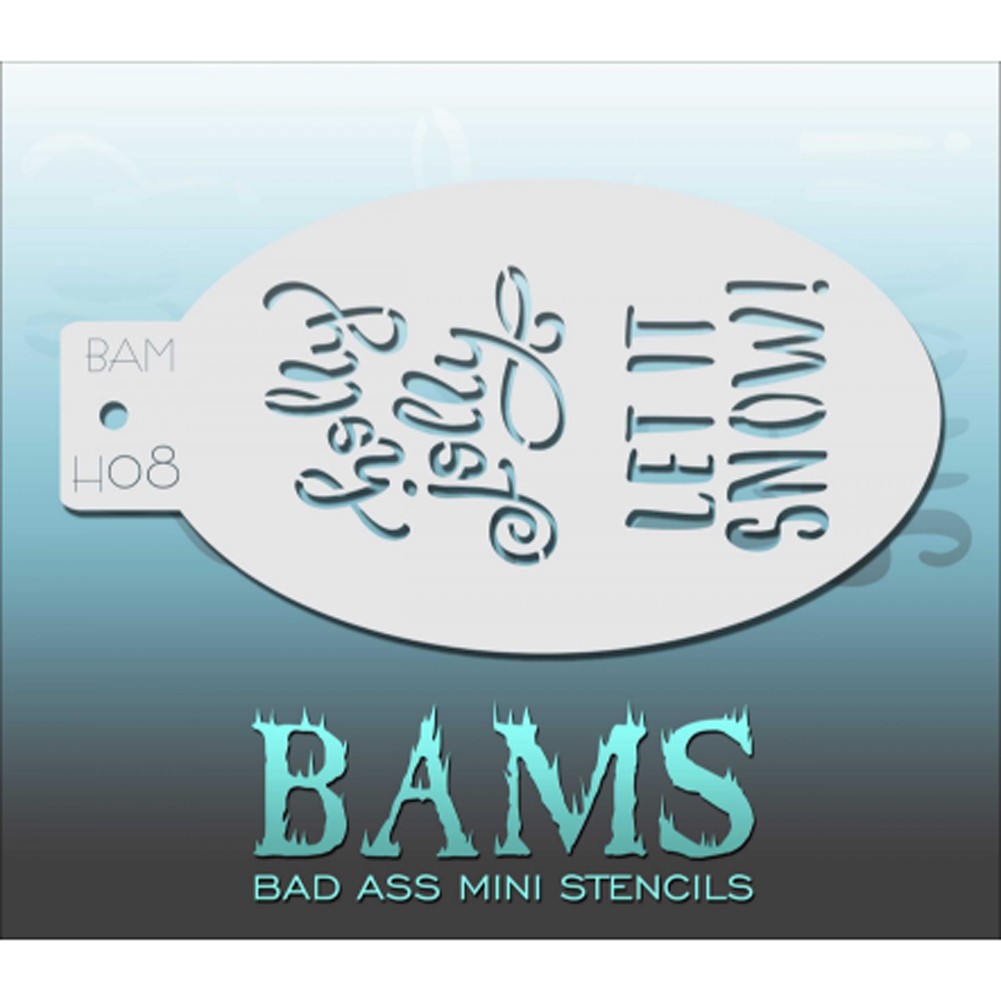 Bad Ass Mini Stencils - Let it Snow - BAMH08