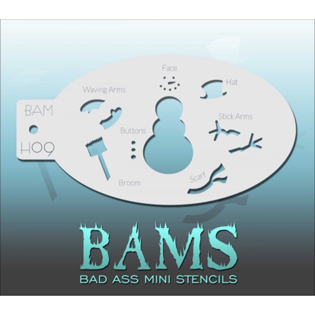 Bad Ass Mini Stencils - Frosty - BAMH09
