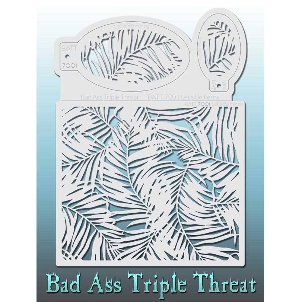 Bad Ass Triple Threat Stencil - Let&#39;s Be Ferns 7001