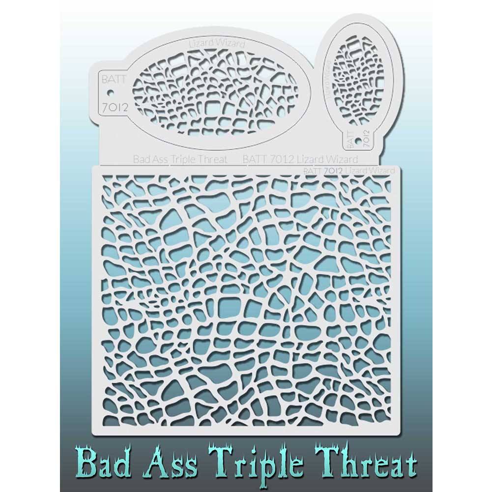 Bad Ass Triple Threat Stencil - TLizard Wizard 7012
