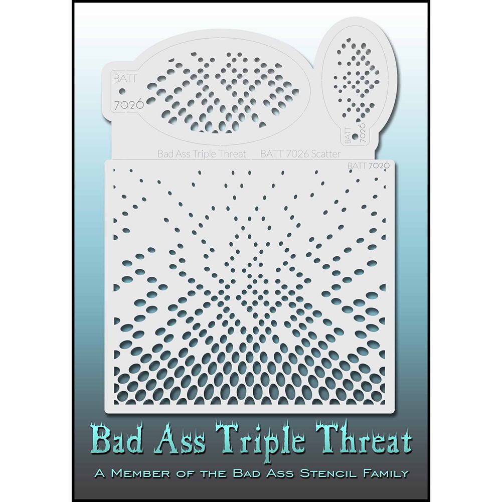 Bad Ass Triple Threat Stencil - Scatter 7026