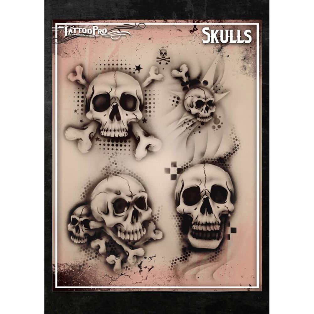 Tattoo Pro Series 1 Stencils - Skulls