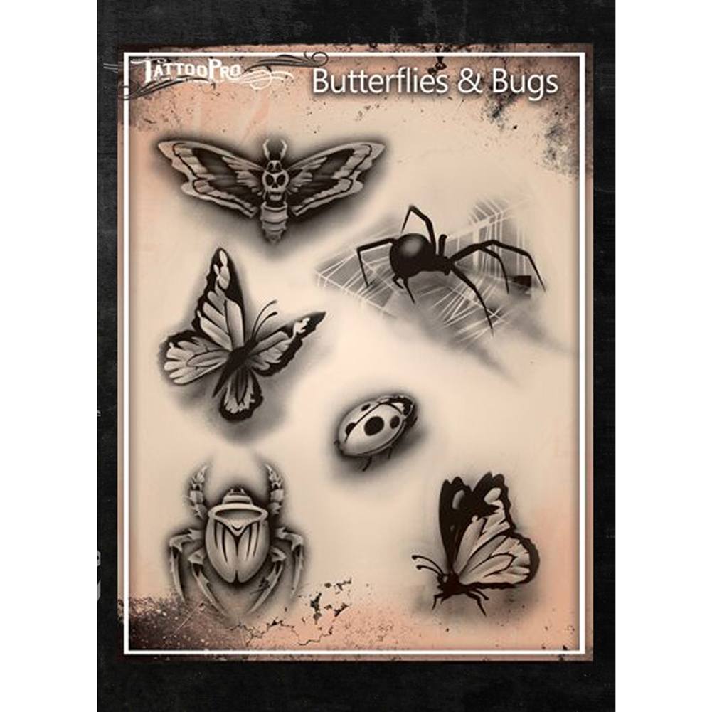 Tattoo Pro Series 2  Stencils - Butterflies &amp; Bugs