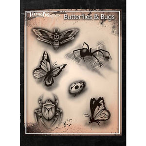 Tattoo Pro Series 2  Stencils - Butterflies & Bugs