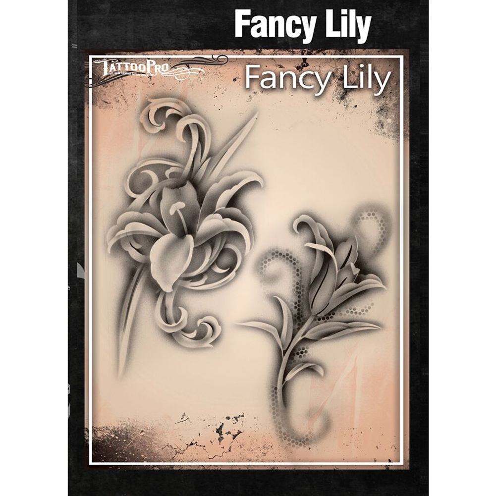 Tattoo Pro Series 2  Stencils - Fancy Lily