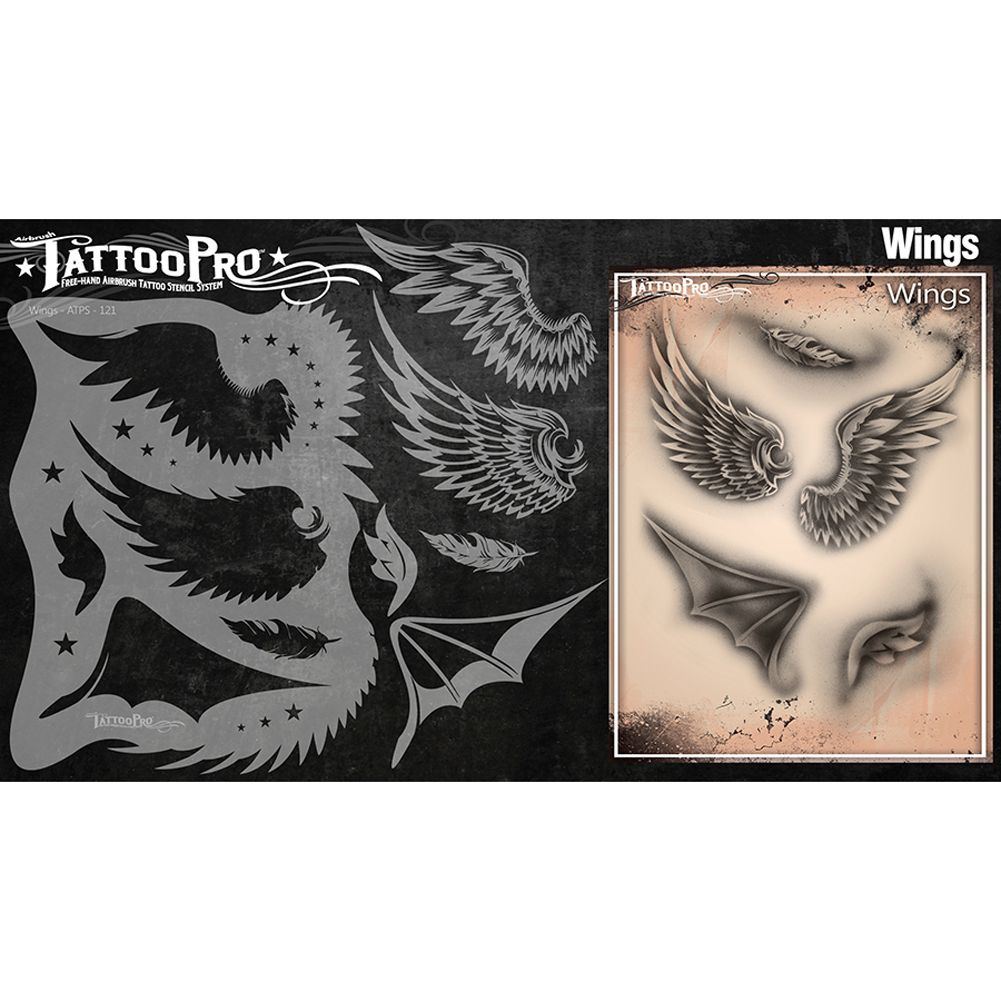 Tattoo Pro Series 2  Stencils - Wings