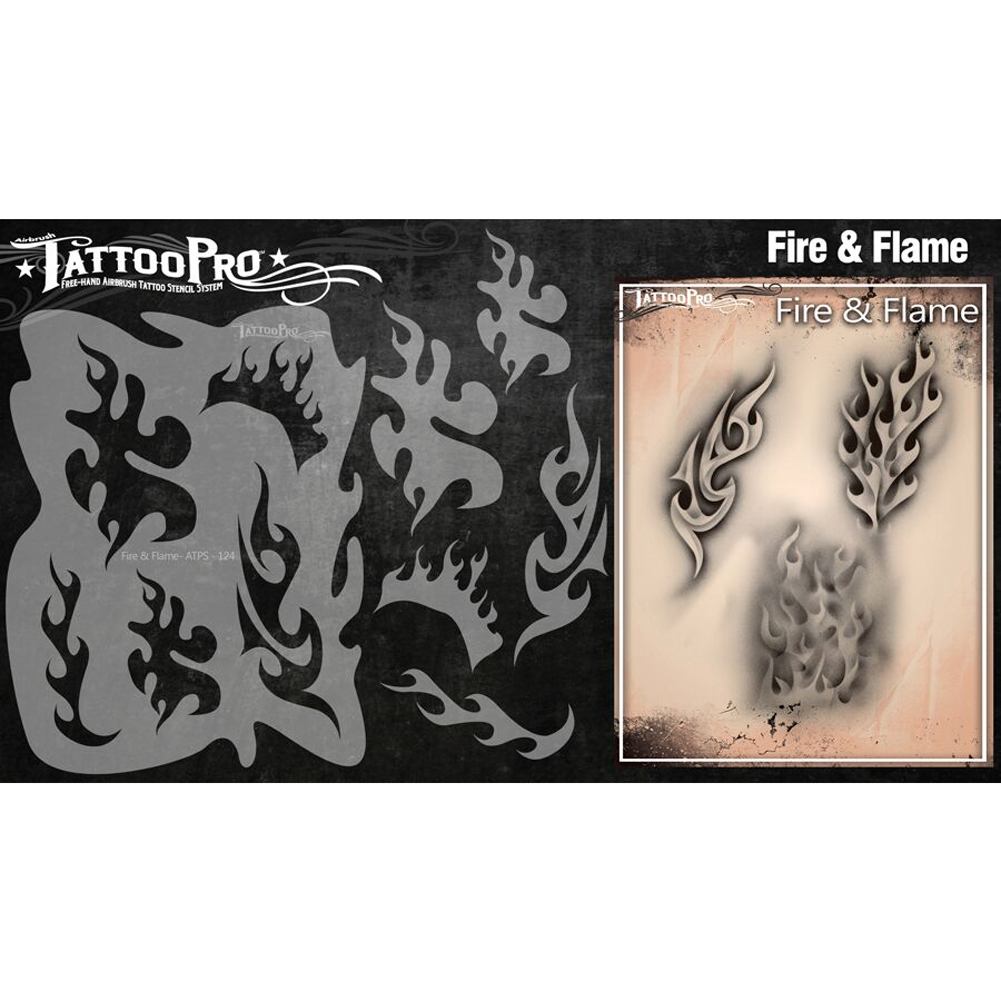 Tattoo Pro Series 2  Stencils - Fire &amp; Flame