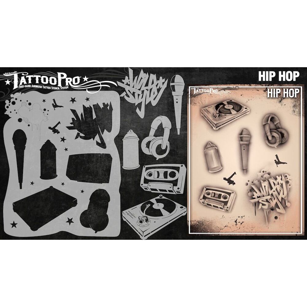 Tattoo Pro Series 3 Stencils - Hip Hop