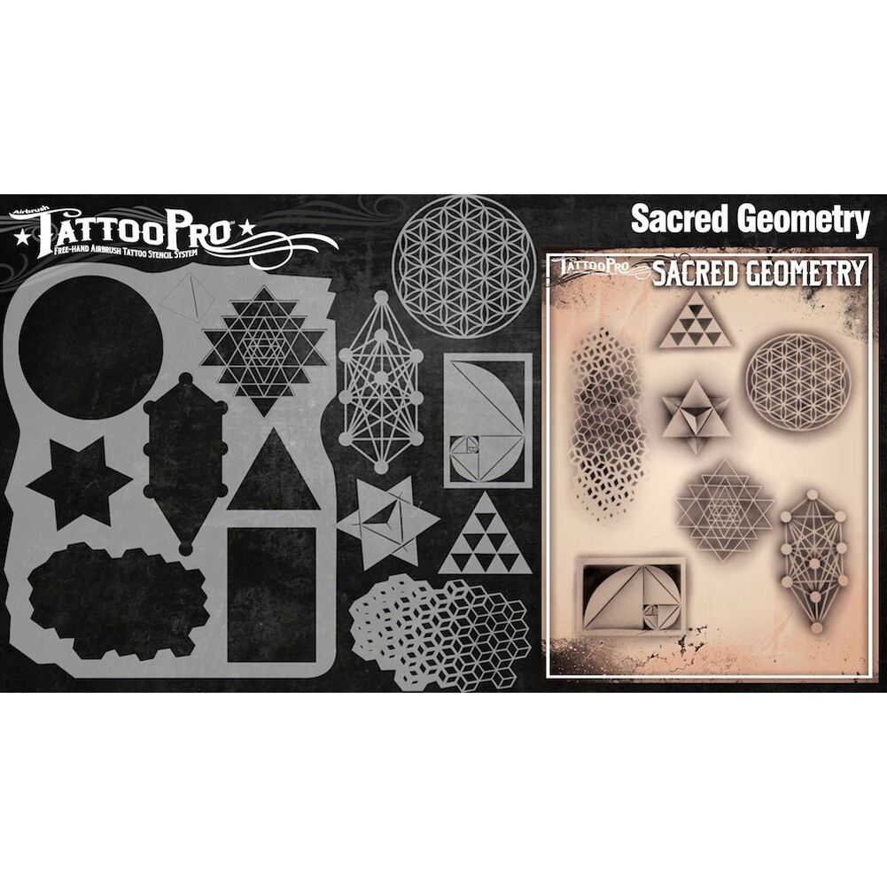 4sheets Geometric Pattern Tattoo Stencil | SHEIN