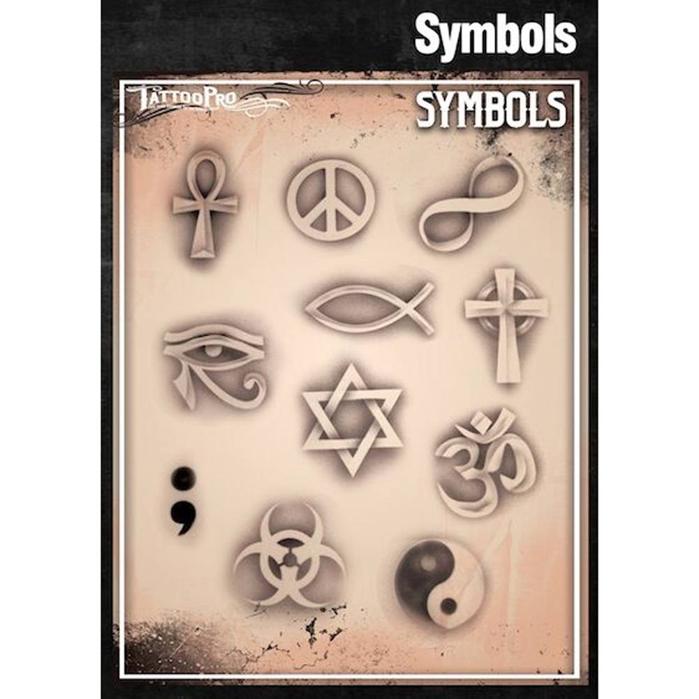 Tattoo Pro Series 3 Stencils - Symbols