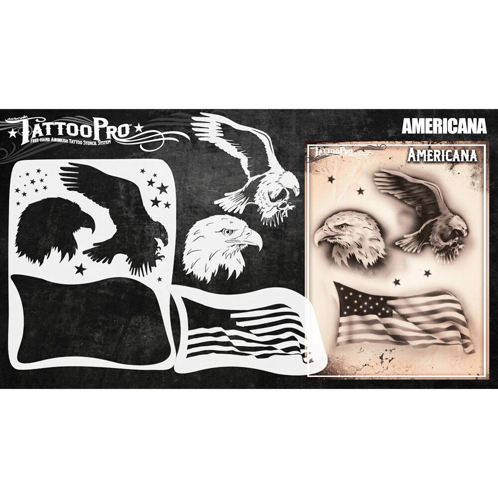 Tattoo Pro Series 4 Stencils - Americana